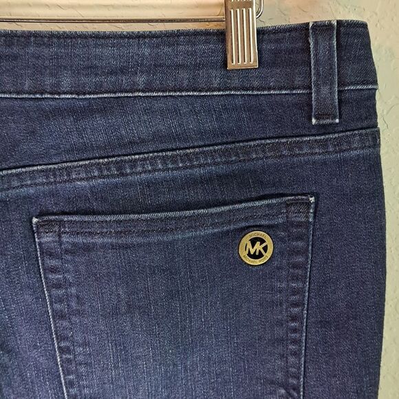 Michael Kors Women's Denim Blue Jeans Size 12 Skinny Zipper Pockets Stretch - Picture 5 of 12